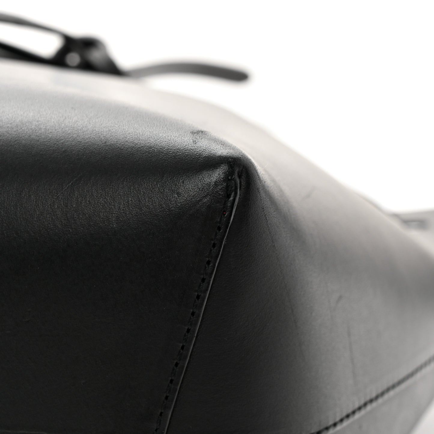 Calfskin Mini Bucket Bag Black Flamma