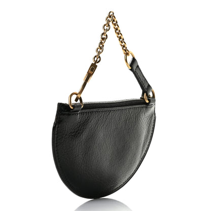 Gucci Pebbled Calfskin Studded Soho Key Case Black 2 of 6