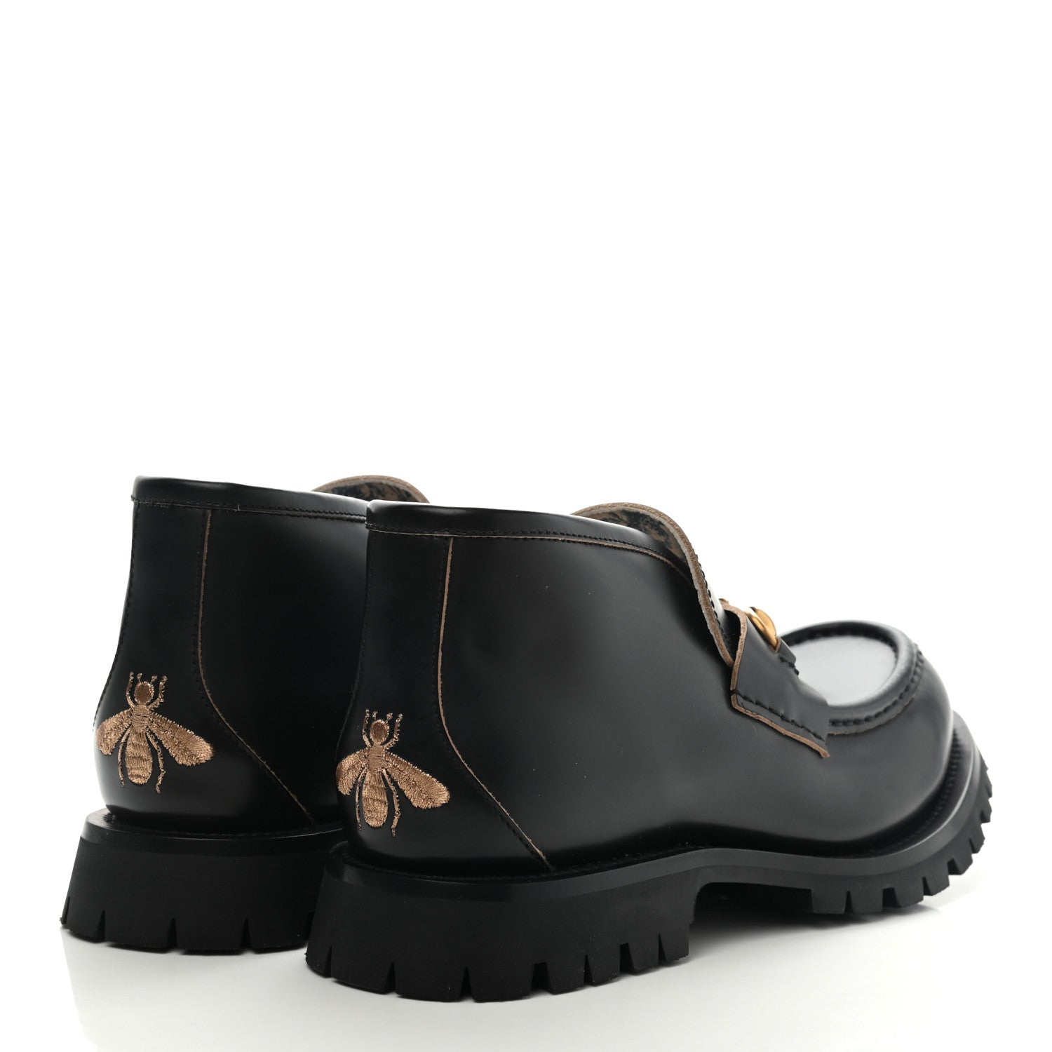 Gucci Cordovan Lux Mens Harald Horsebit Ankle Boots 8.5 Black 4 of 10