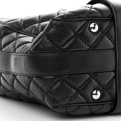 Chanel Lambskin Quilted Large Easy Carry Shopping Tote Black 9 of 11