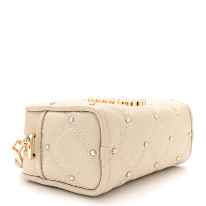 Marc Jacobs Calfskin Quilted Pearl The Softshot 17 Crossbody Oatmilk 4 of 10