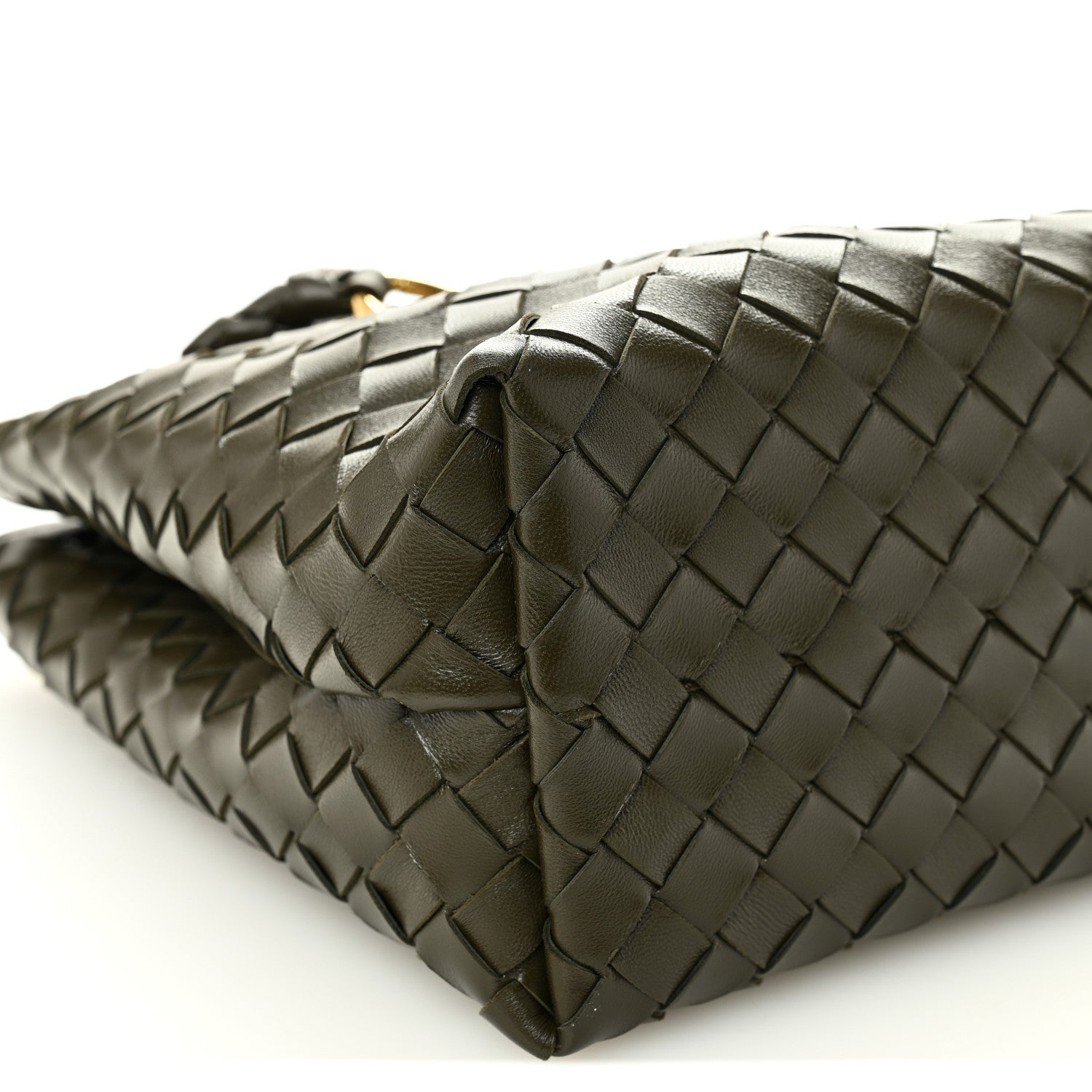 Bottega Veneta Nappa Intrecciato Medium Andiamo Shoulder Bag Kaki 8 of 9