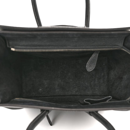 Celine Drummed Calfskin Micro Luggage Black 5 of 12