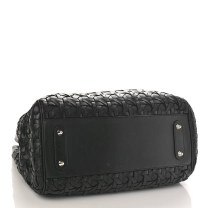 Christian Dior Lambskin Woven Lady Dior Avenue Tote Black 4 of 10