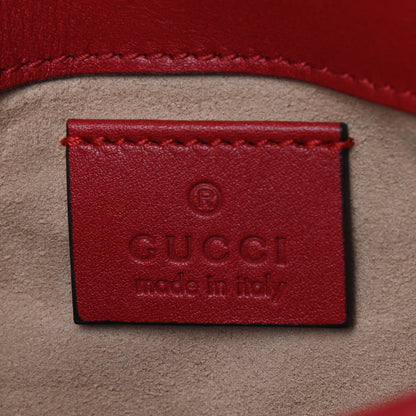 Gucci Calfskin Matelasse Super Mini GG Marmont Shoulder Bag Hibiscus Red 8 of 9