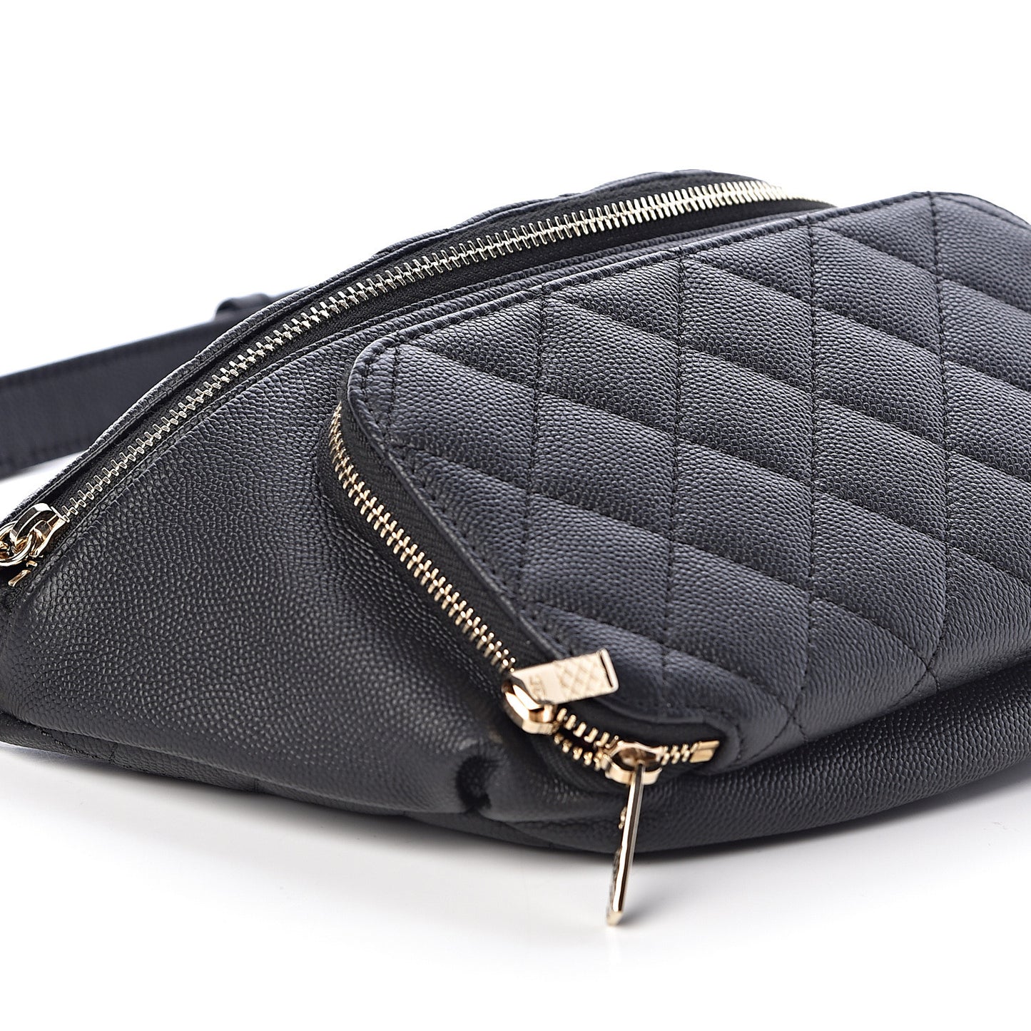 Caviar Quilted Business Affinity Waist Belt Bag Black