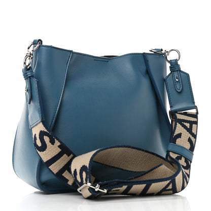 Stella McCartney Eco Alter Nappa Perforated Logo Mini Crossbody Teal 3 of 14