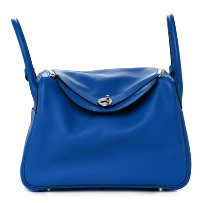 Hermes Swift Epsom Lindy 30 Tressage De Cuir Bleu Zellige Bleu Encre Rouge 1 of 16