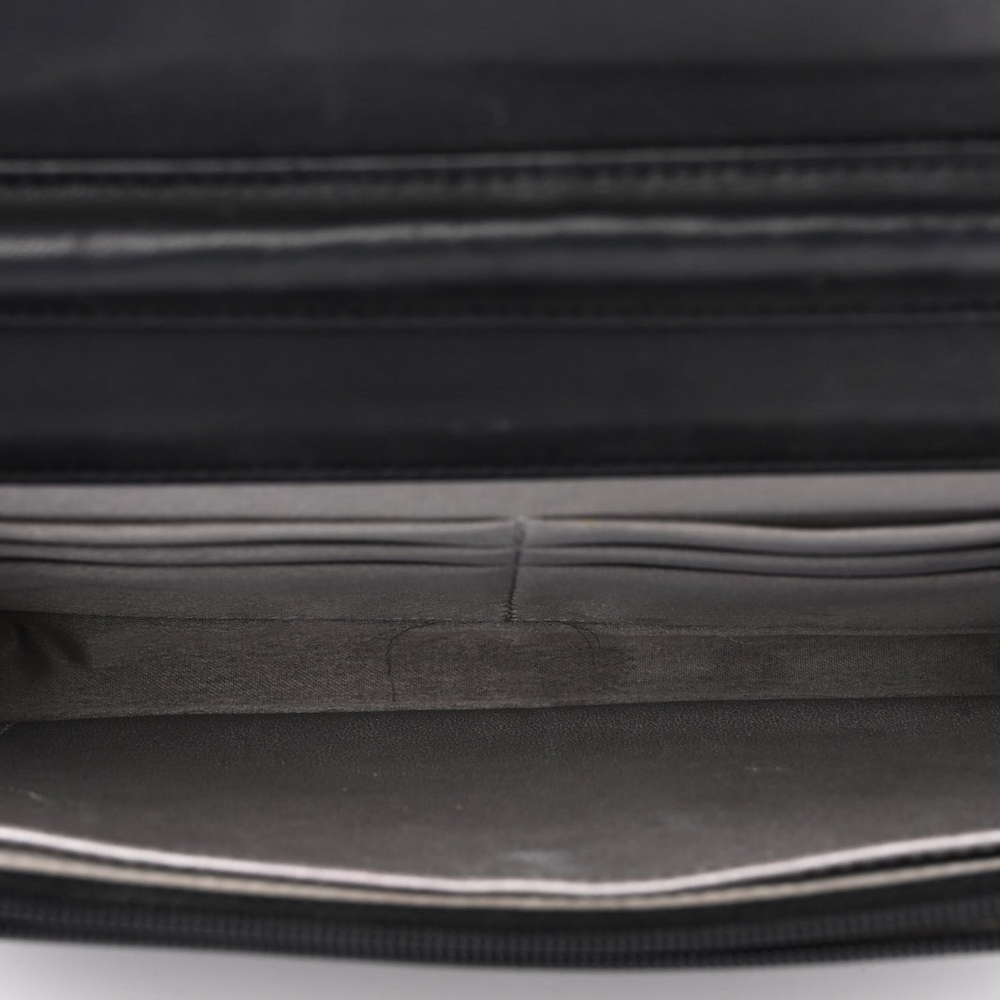 Lambskin Camellia Embossed Wallet on Chain WOC Black