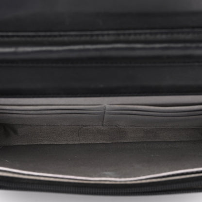 Chanel Lambskin Camellia Embossed Wallet on Chain WOC Black 5 of 12