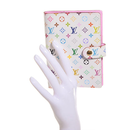 Louis Vuitton Monogram Multicolor Small Ring Agenda Cover White Litchi 2 of 8