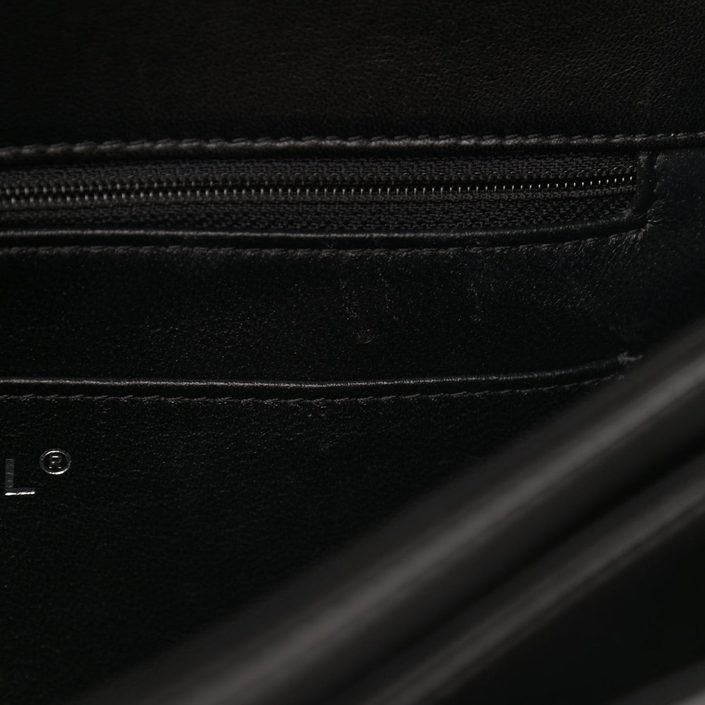 Lambskin Quilted Large Geometric Flap Black