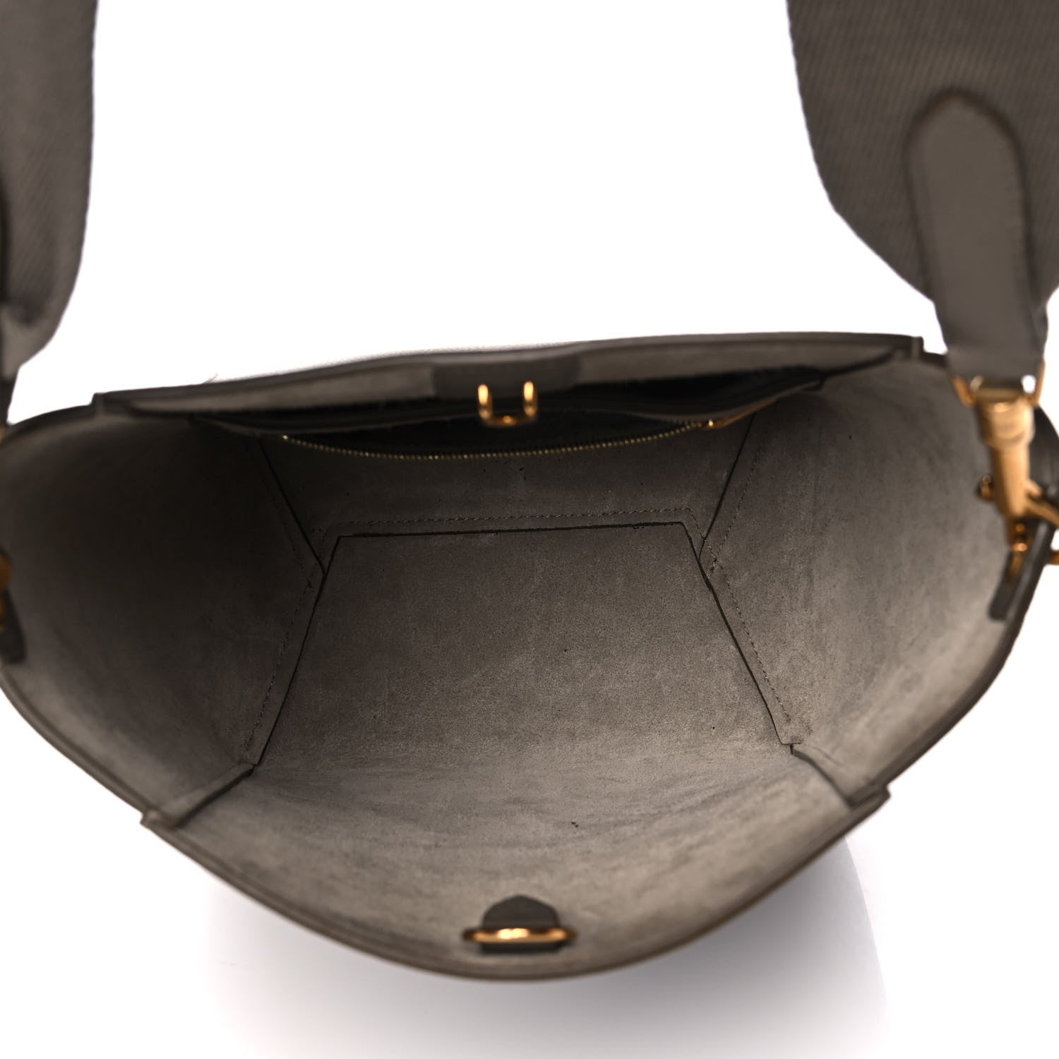 Celine Soft Grained Calfskin Small Sangle Bucket Bag Taupe 5 of 10