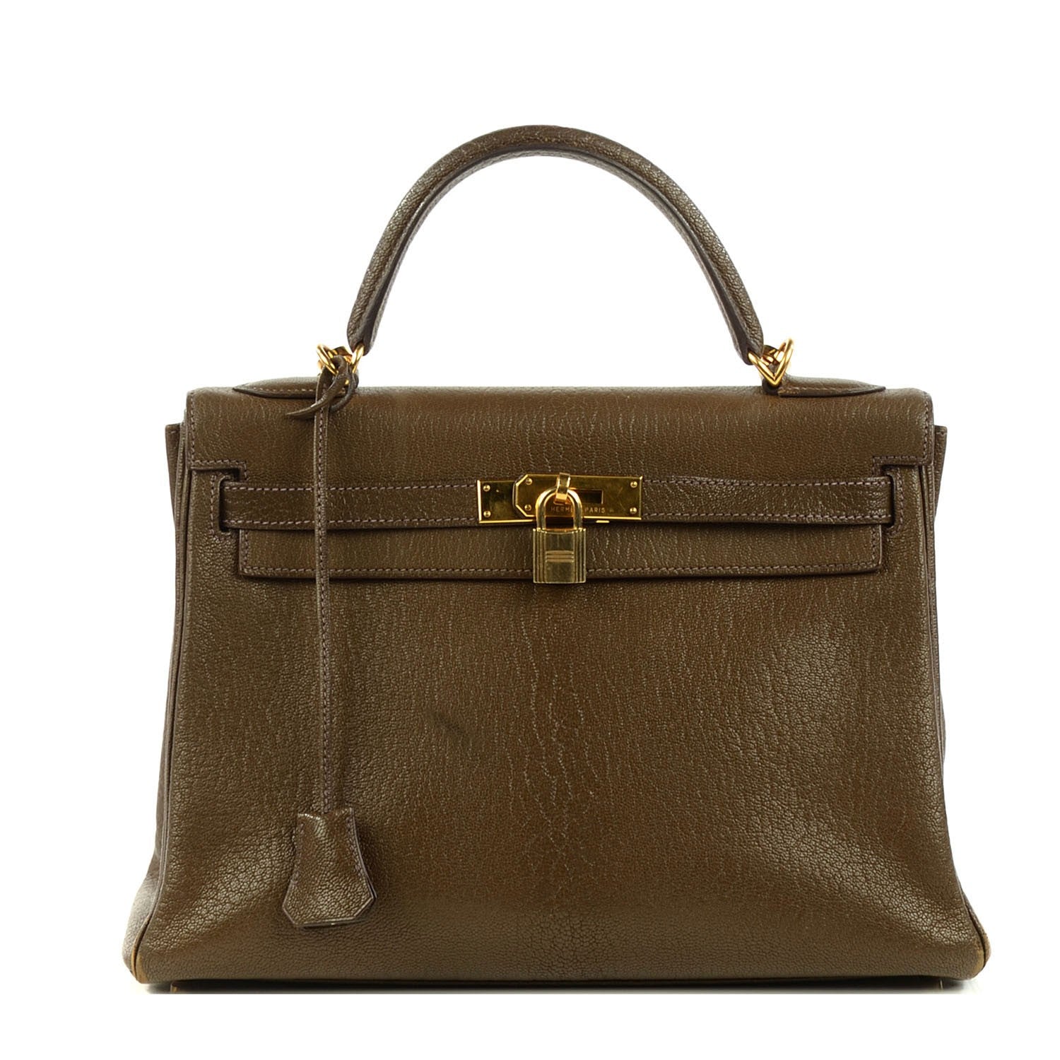 Hermes Chevre de Coromandel Kelly Retourne 32 Vert Bronze 1 of 22