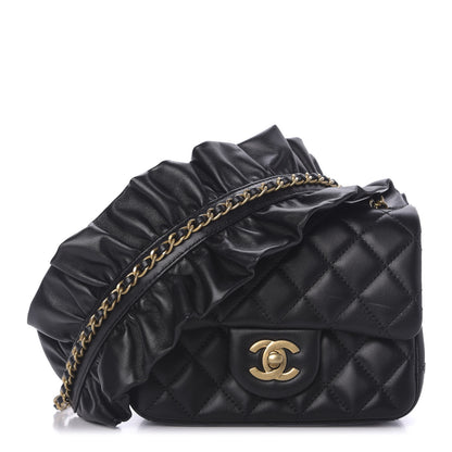 Chanel Lambskin Quilted Mini Romance Square Flap Black 1 of 10