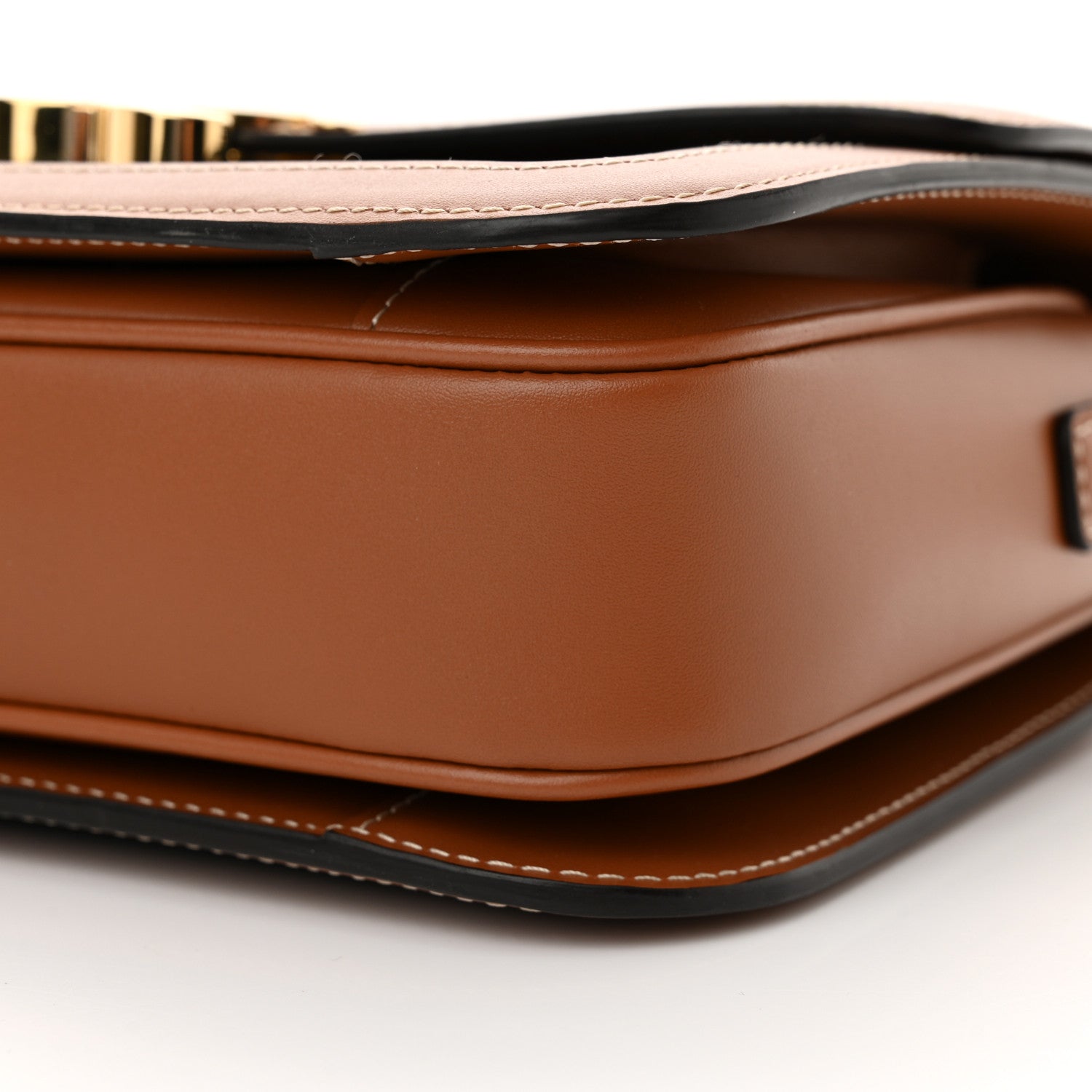 Celine Triomphe Canvas Calfskin Medium Triomphe Bag Tan 11 of 13