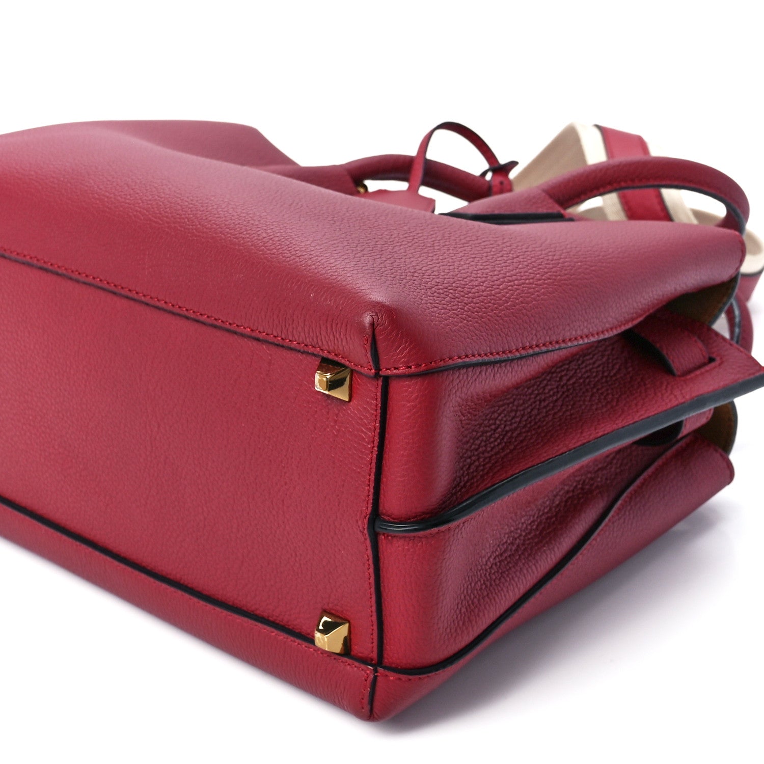 MCM Grained Calfskin Medium Milla Tote Ruby Red 13 of 13