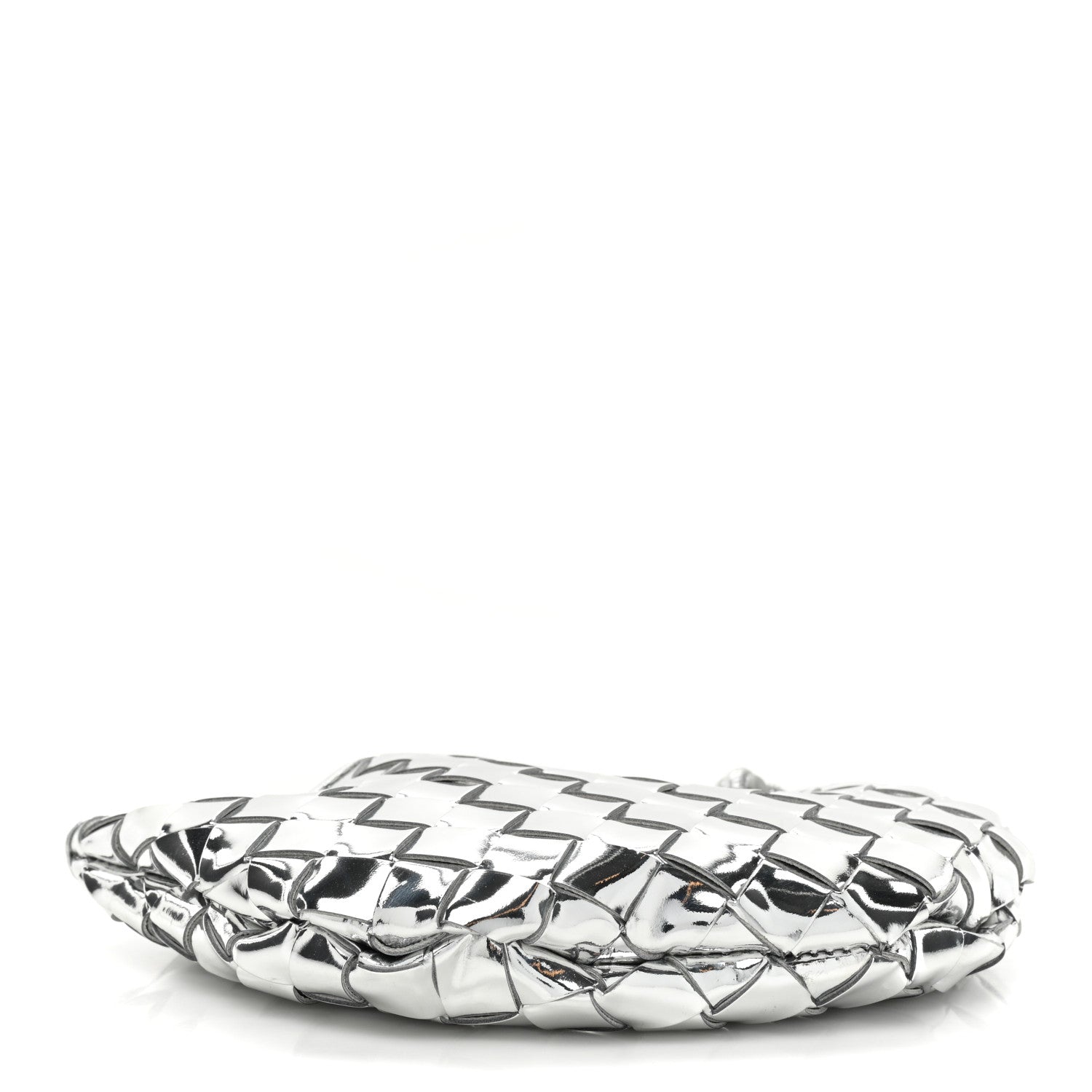 Bottega Veneta Mirror Laminated Nappa Intrecciato Mini Sardine Bag Silver 4 of 9