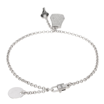 Hermes 18K White Gold Diamond PM Kelly Clochette Bracelet SH 2 of 4