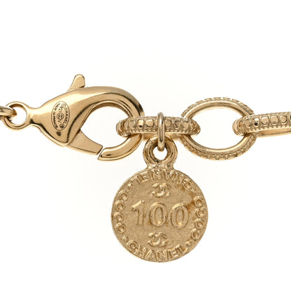 Chanel Pearl CC 100th Anniversary Necklace Light Gold 6 of 7