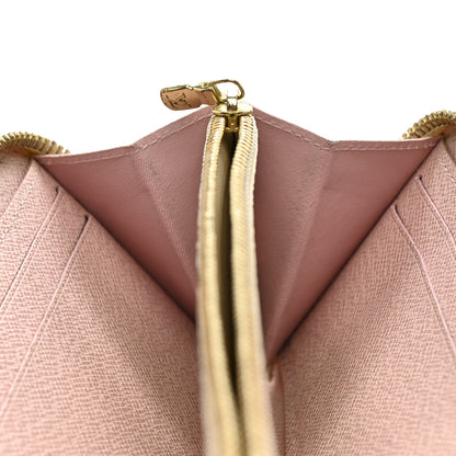 Louis Vuitton Damier Azur Clemence Wallet Rose Ballerine 9 of 13