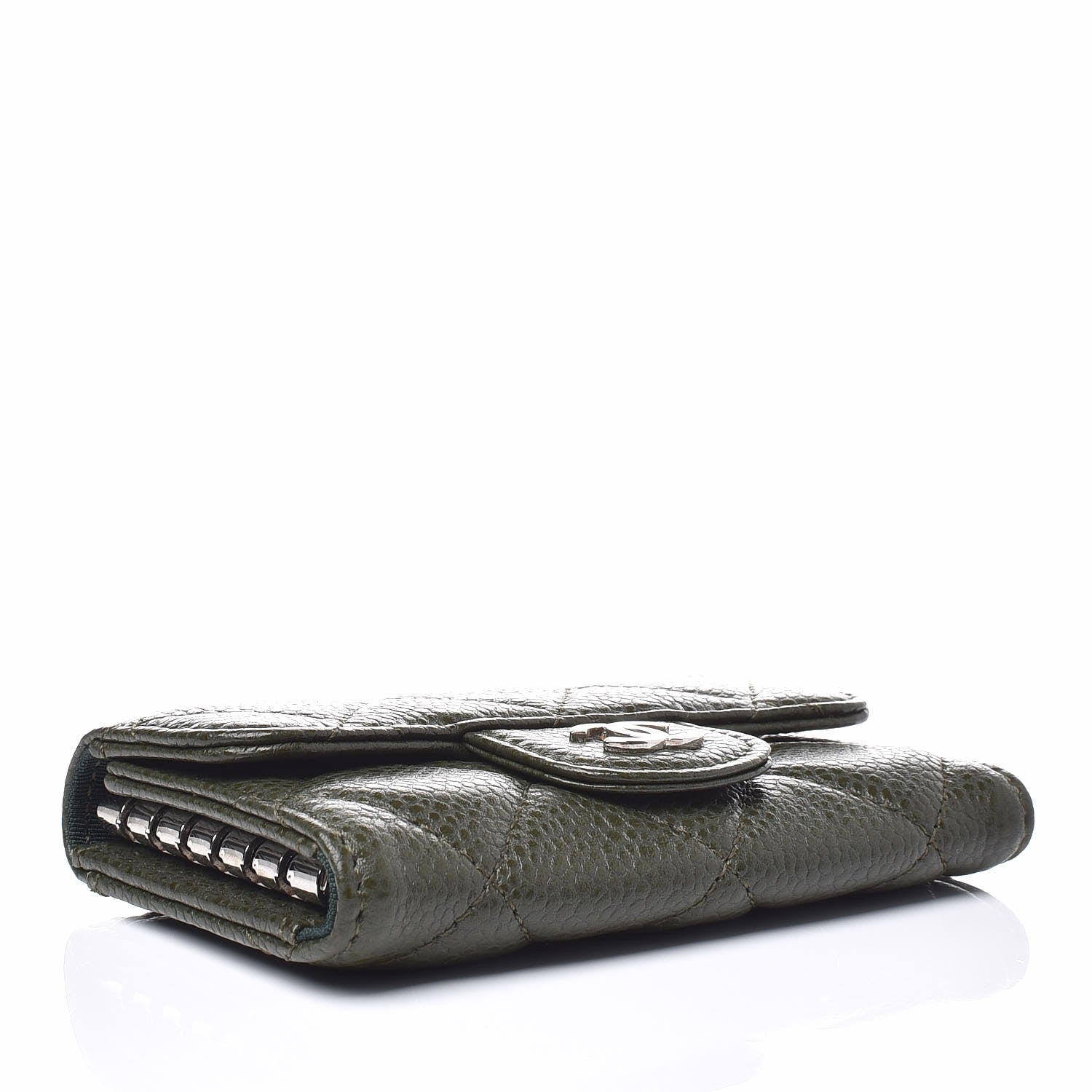 Chanel Caviar Quilted 6 Key Holder Green 4 of 12