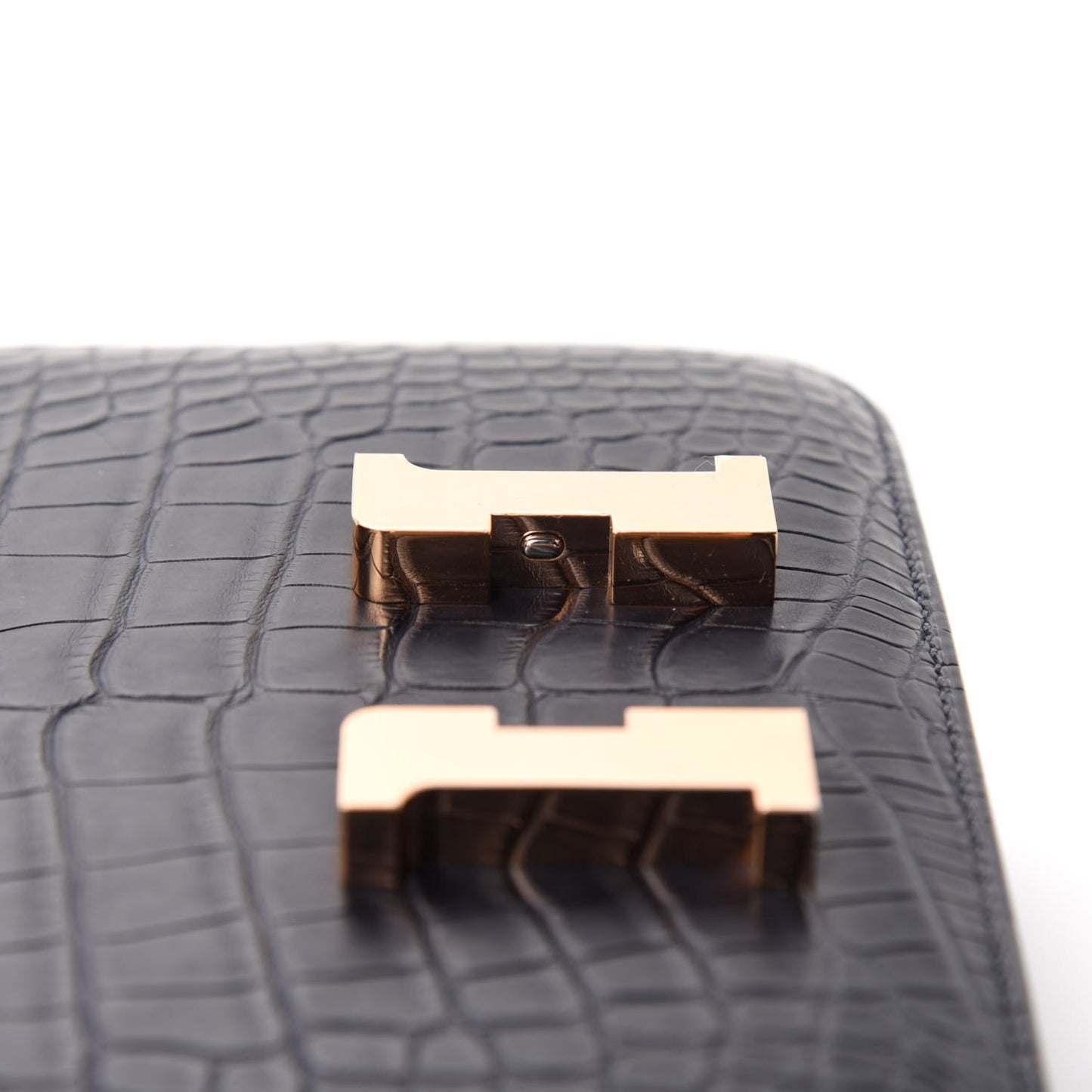 Matte Alligator Constance 18 Bleu Indigo