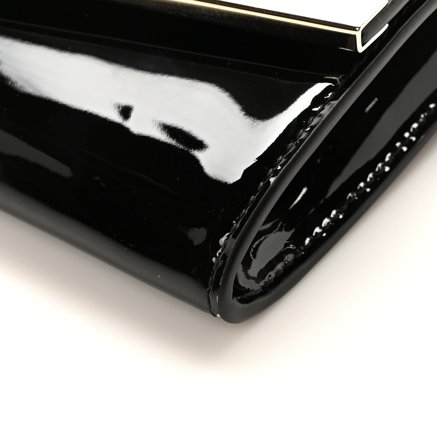 Patent Emmie Clutch Bag Black