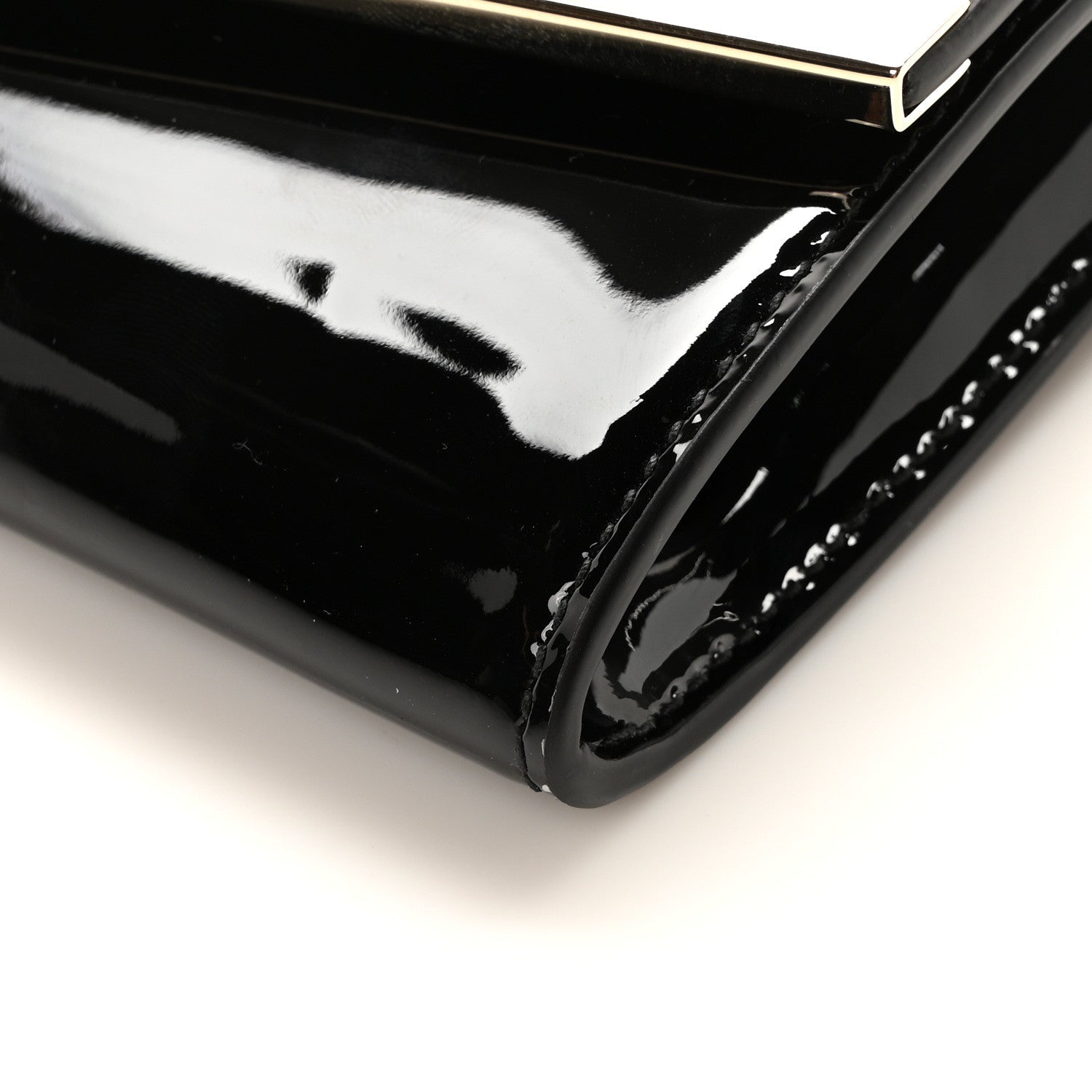 Jimmy Choo Patent Emmie Clutch Bag Black 9 of 9