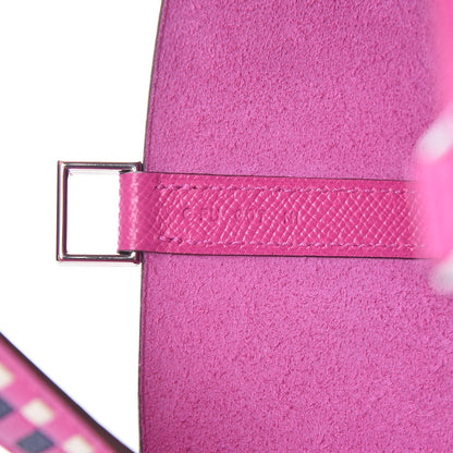 Hermes Epsom Tressage De Cuir Picotin Lock 22 MM Magnolia Bleu Saphir Craie 7 of 10