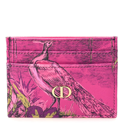 Christian Dior Calfskin Caro Printed Toile De Jouy Lady Dior Card Holder Pink 1 of 7