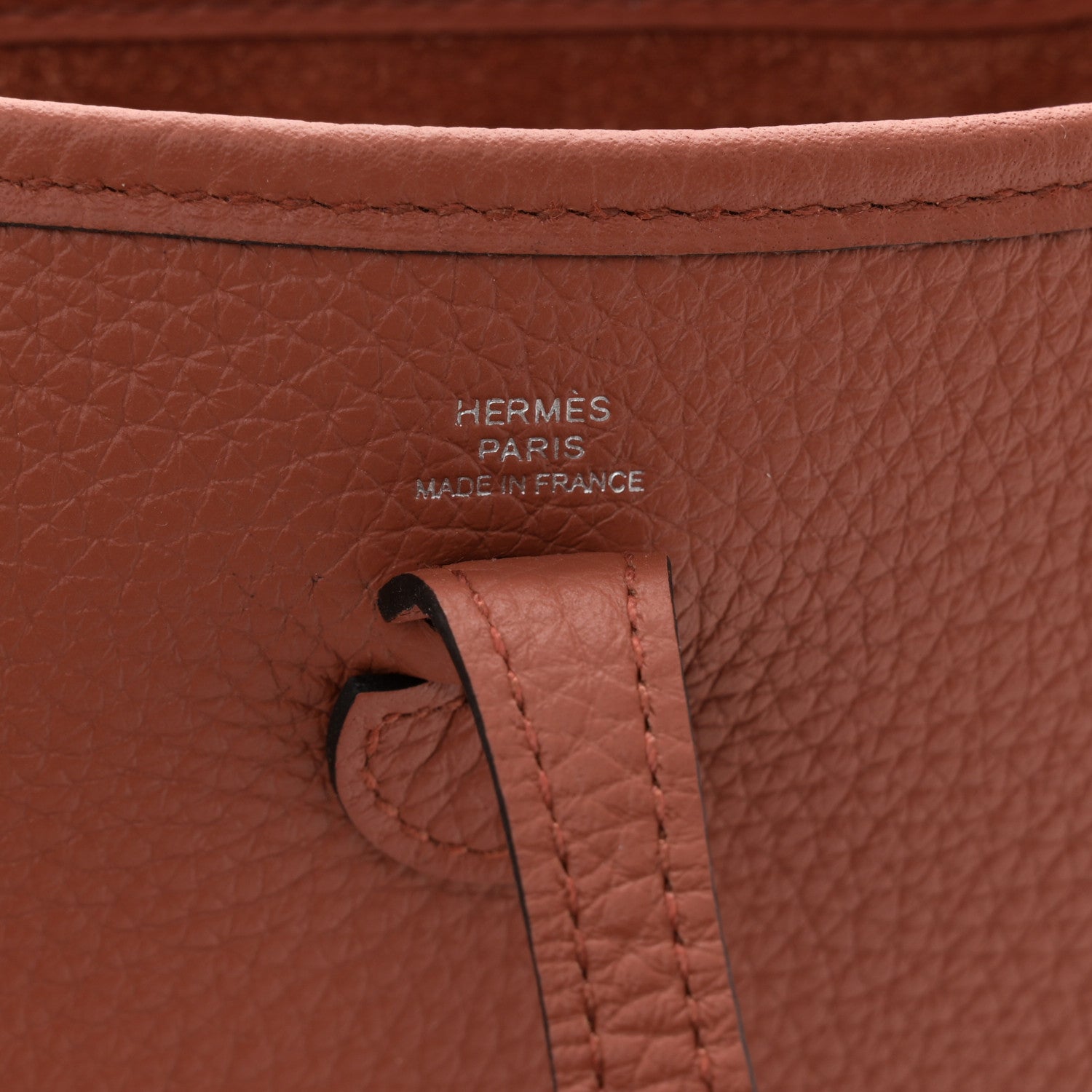 Hermes Taurillon Clemence Maxi Quadrille Evelyne TPM Cuivre Chai Nata Bleu Brume 6 of 10