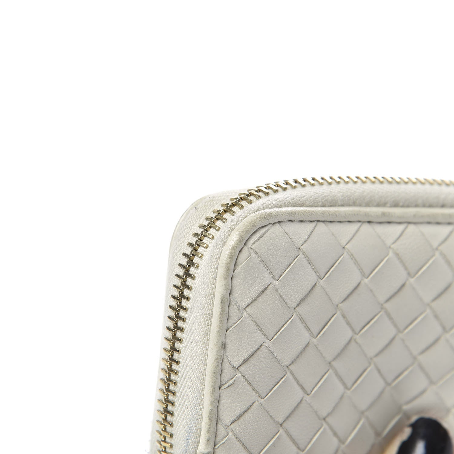 Bottega Veneta Nappa Intrecciato Zip Around Coin Purse Cream 9 of 13