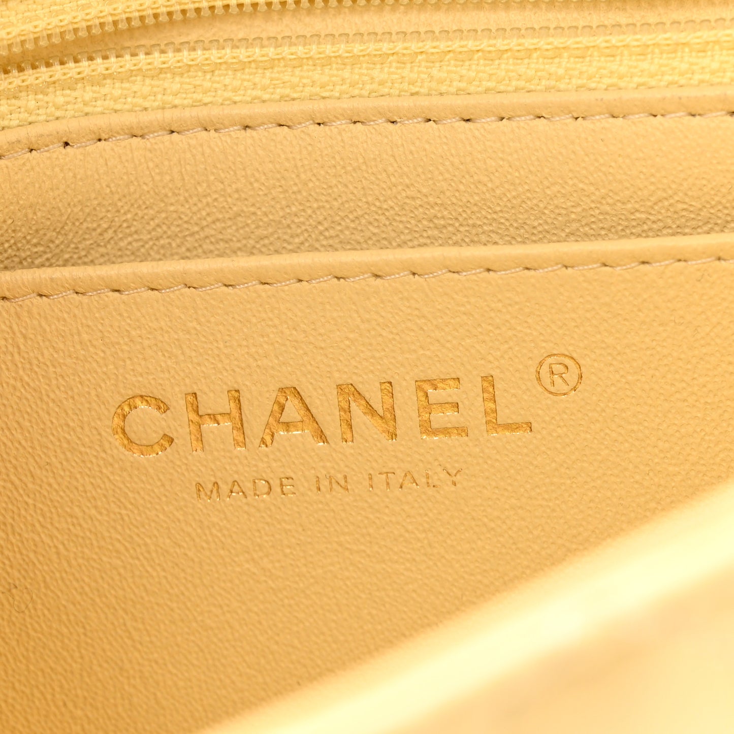 Lambskin Quilted Mini Rectangular Flap Yellow