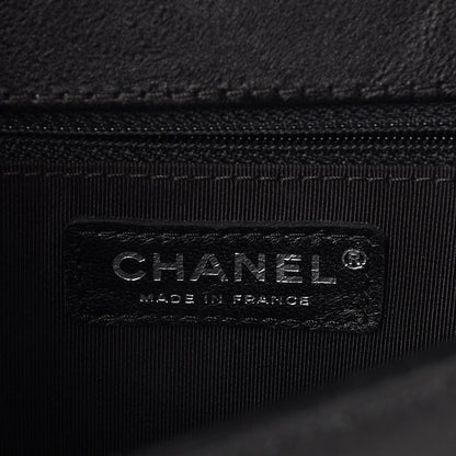 Chanel Calfskin Quilted New Medium Boy Top Handle Flap Black 6 of 8