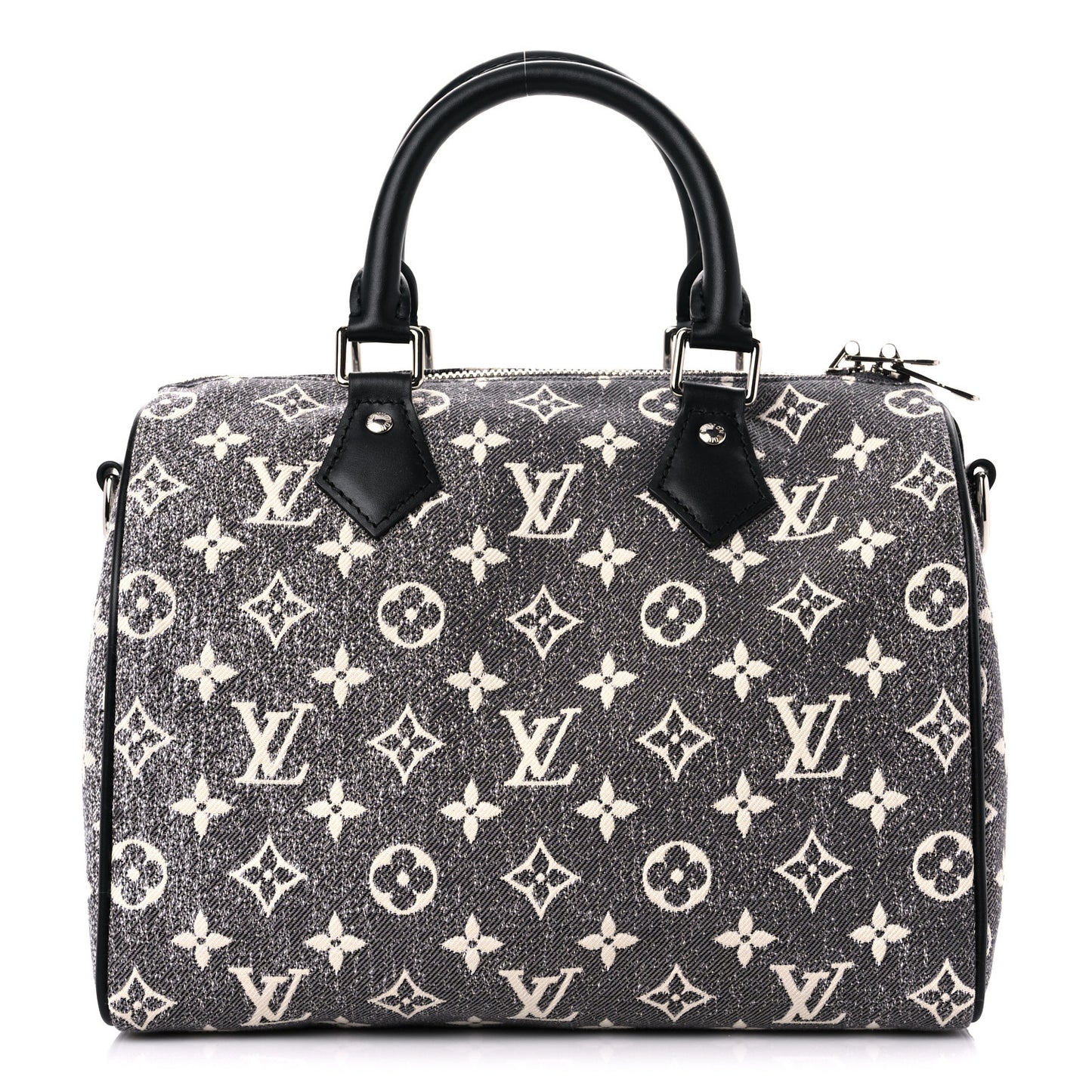 Denim Monogram Jacquard Speedy Bandouliere 25 Black