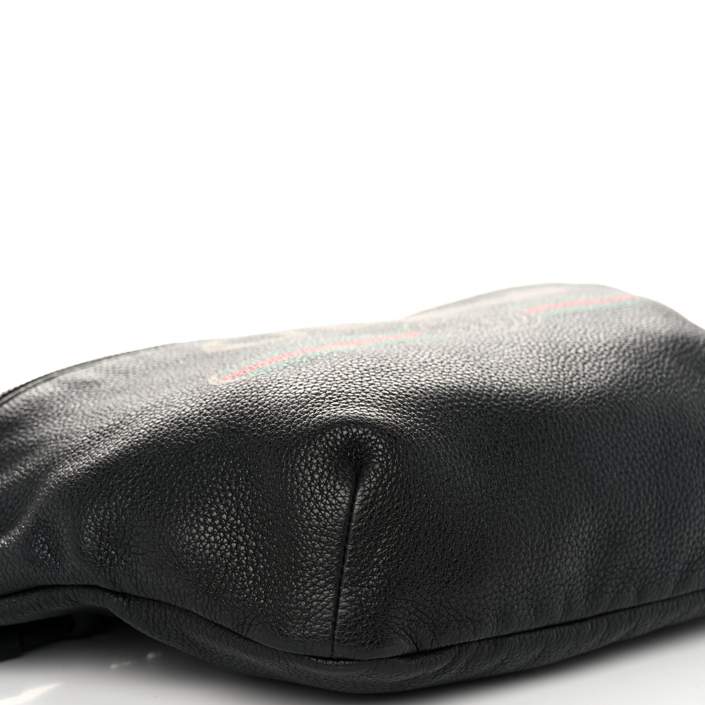 Grained Calfskin Logo Belt Bag Black