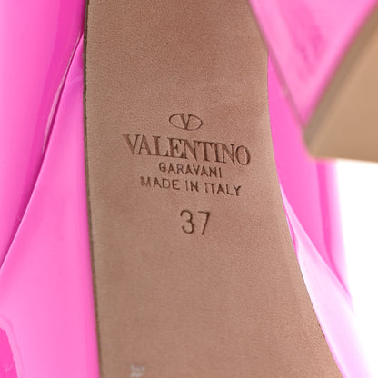Valentino Garavani Patent Tan-Go 50/120mm Platform Pumps 37 Pink PP 6 of 7