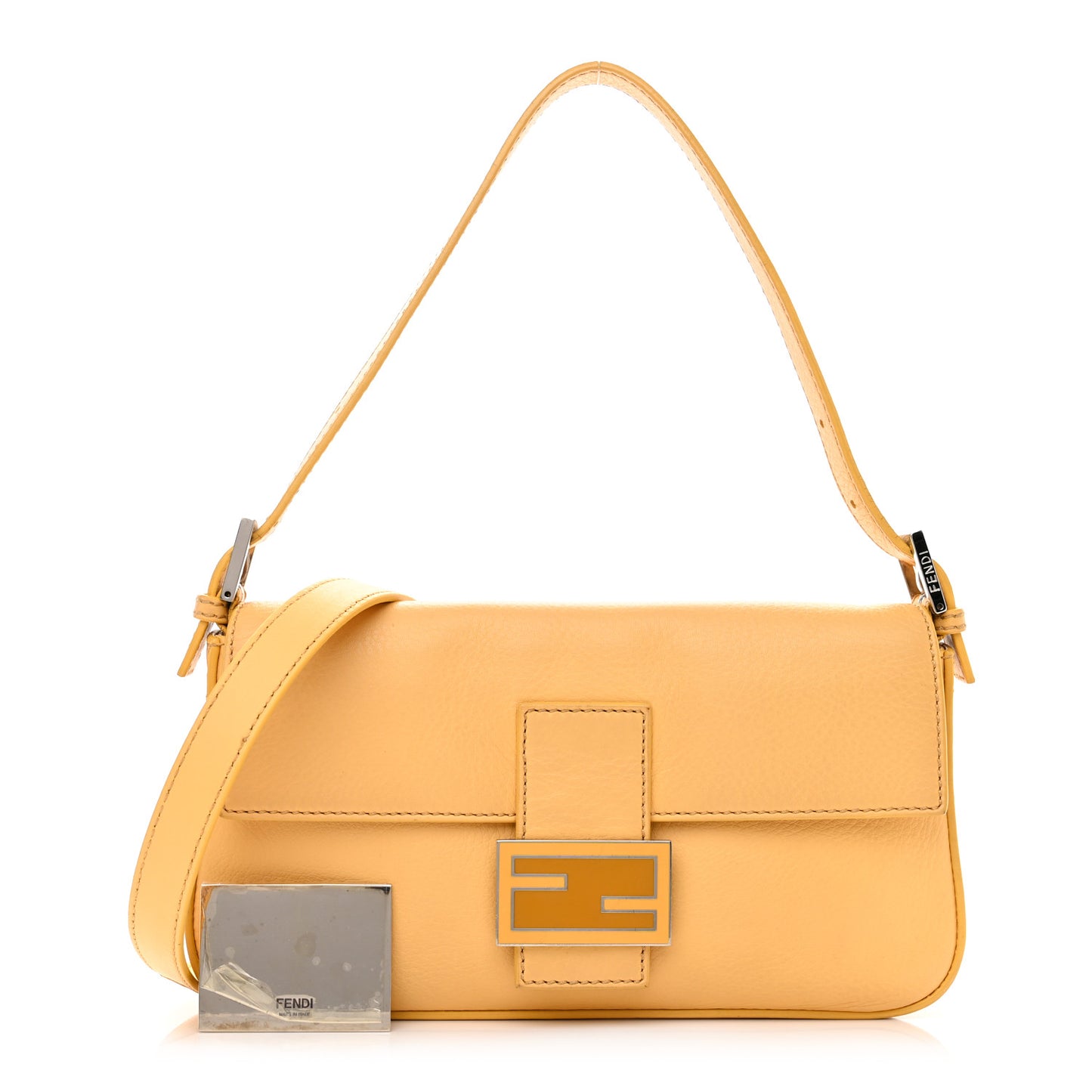 Vitello Enamel Interchangeable Strap Baguette Giallo Alchemy