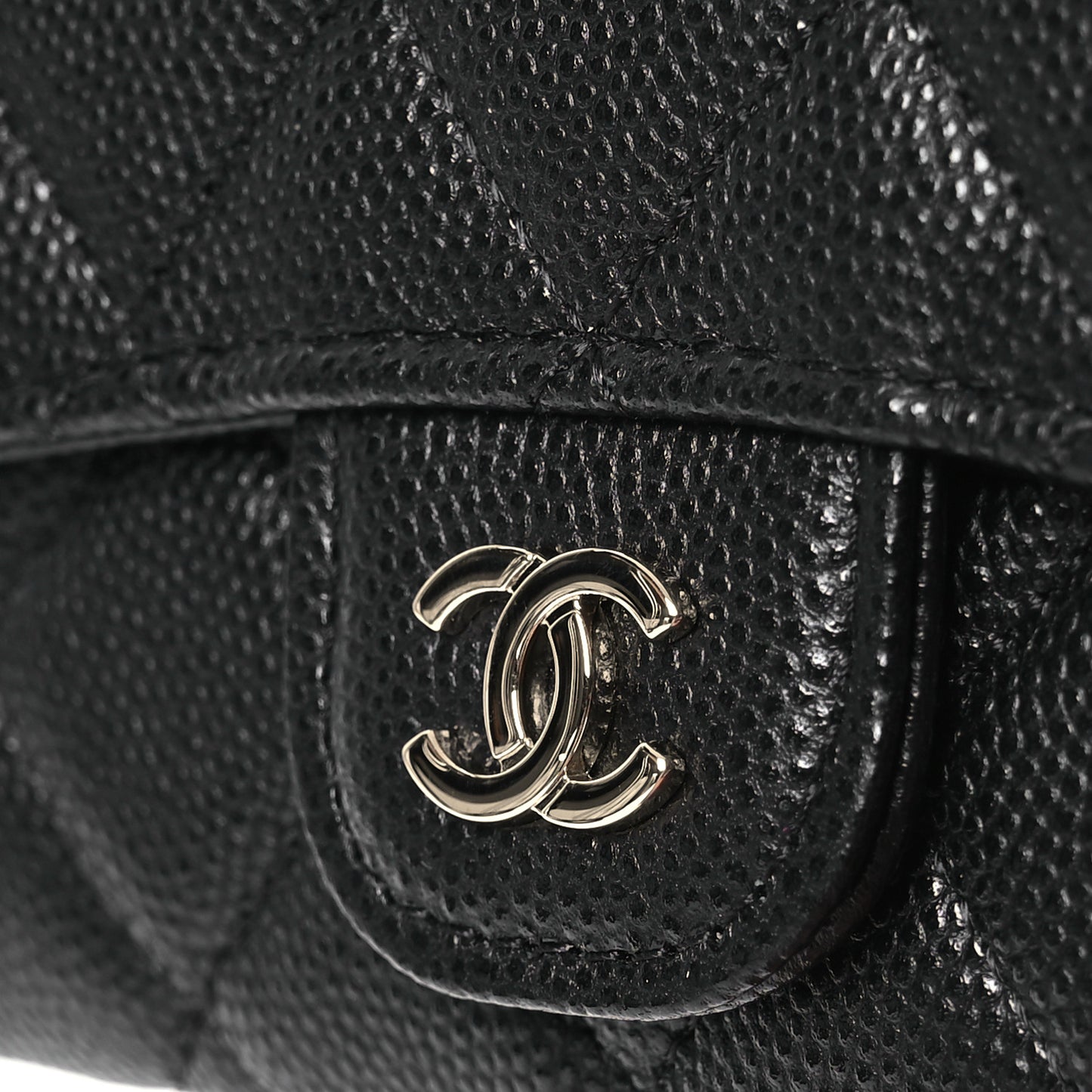 Caviar Quilted Belt Bag Black