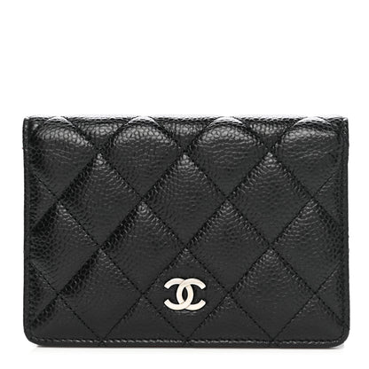 Chanel Caviar Quilted Bi-Fold Wallet Black 1 of 9