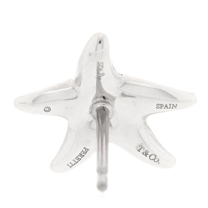 Tiffany Sterling Silver 12mm Elsa Peretti Starfish Earrings 4 of 5