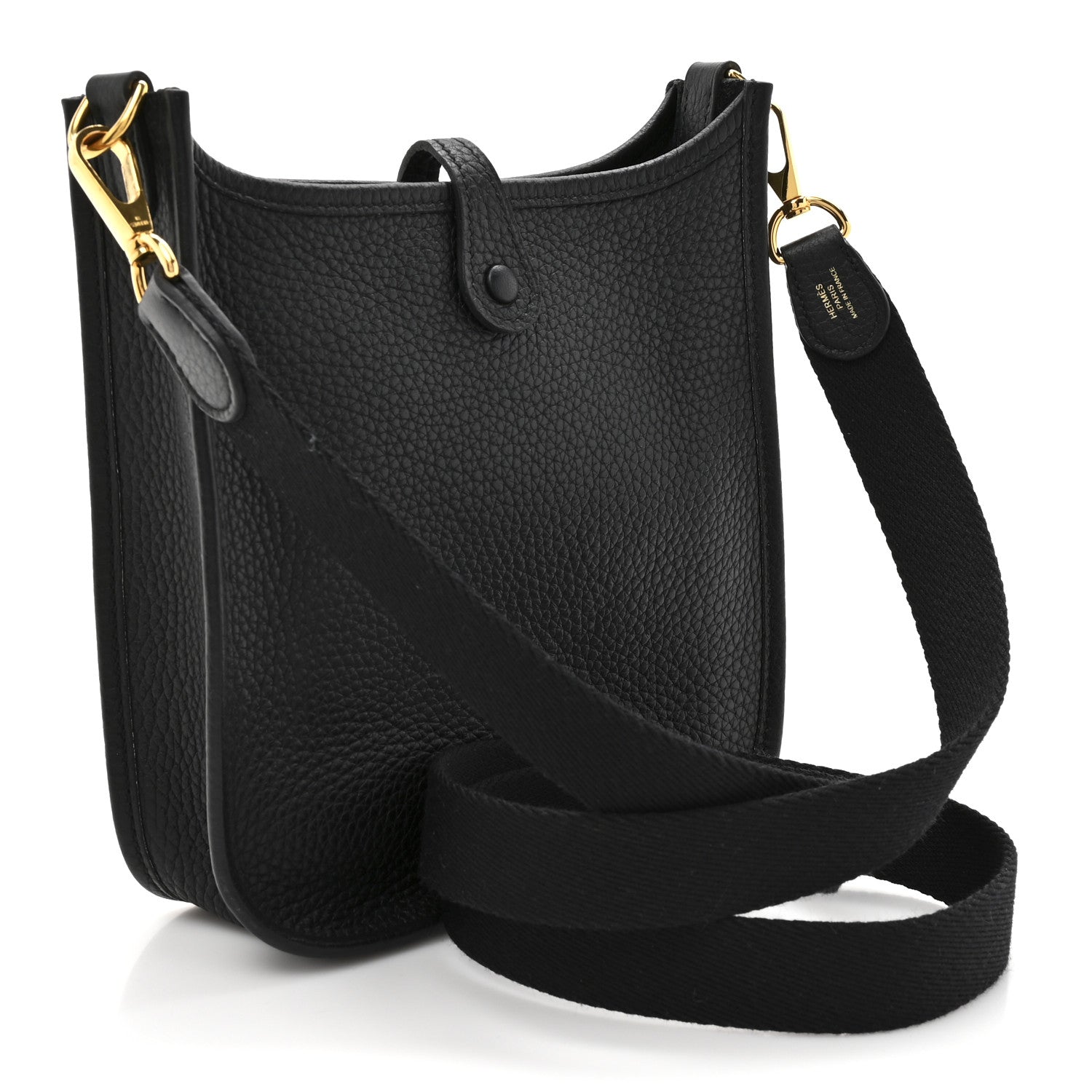 Hermes Taurillon Clemence Evelyne TPM Black 3 of 10