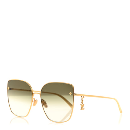 Louis Vuitton Metal LV Charm Cat Eye Sunglasses Z1720U Gold 1 of 9