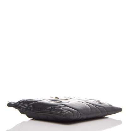Chanel Lambskin Camellia Embossed Card Holder Black 4 of 12
