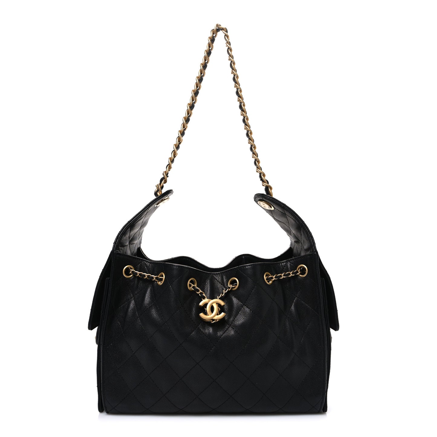 Caviar Quilted Small Chanel 25 Handbag Black