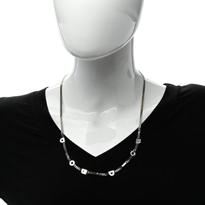 Christian Dior HOMME Metal Logo Chain Necklace Silver 2 of 4