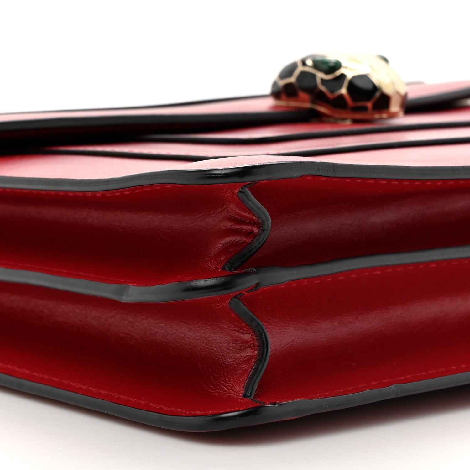 Bulgari Calfskin Serpenti Forever Shoulder Bag Red 10 of 14
