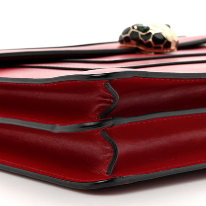 Bulgari Calfskin Serpenti Forever Shoulder Bag Red 10 of 14