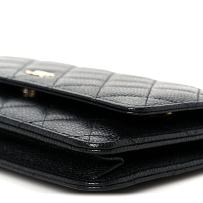 Chanel Caviar Quilted Wallet on Chain WOC Black 11 of 12
